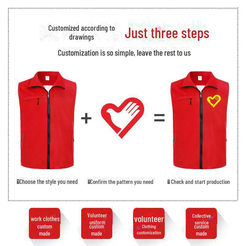 Prémiová dvouvrstvá dobrovolnická vesta se třemi kapsami pro charitativní a pracovní akce