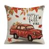 Thanksgiving Linen Pillowcase Autumn Pumpkin Print Pillow Cushion Cover
