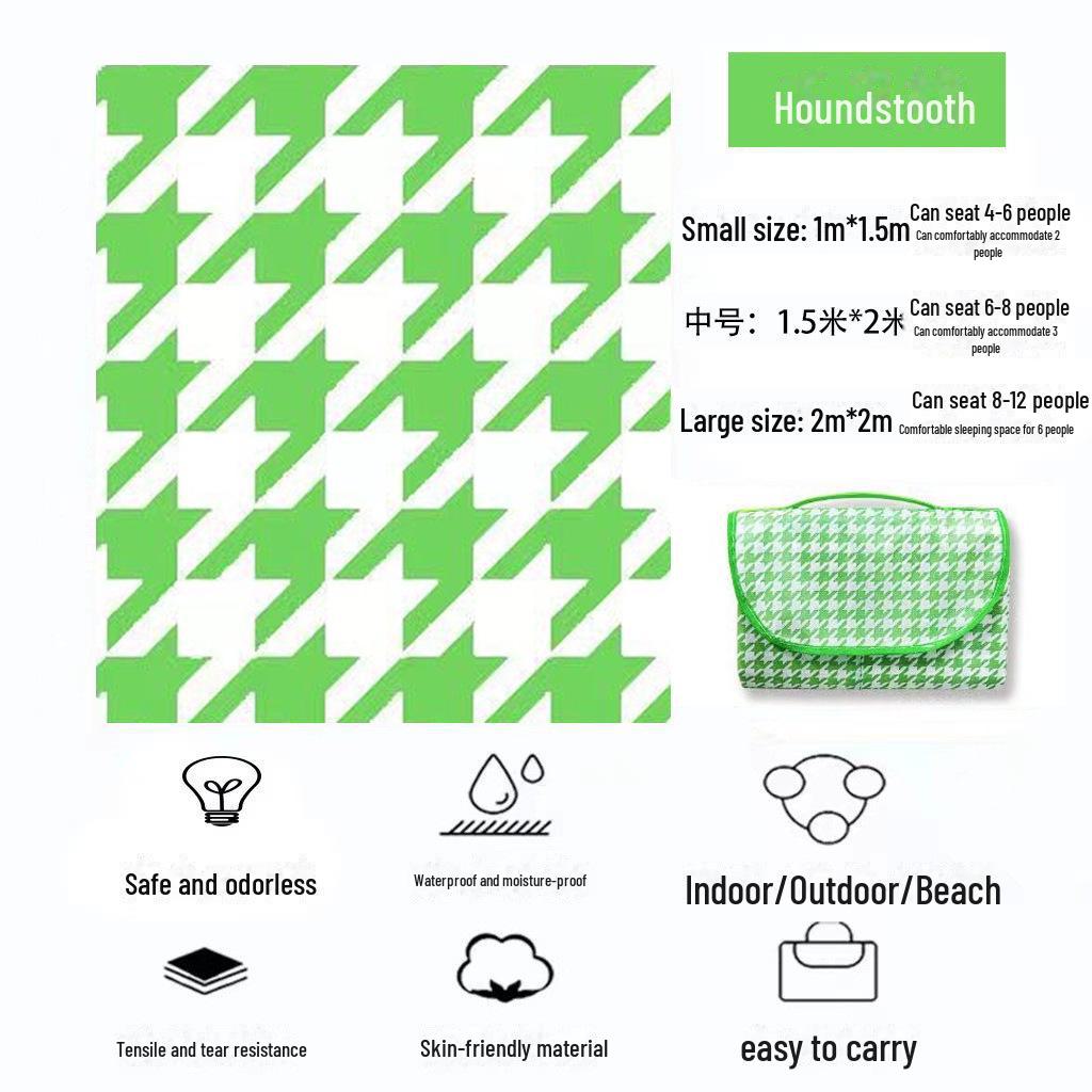 Vanntett bærbar utendørs piknikmatte - tykk, ikke-vevd for park, vårutflukter, camping og teltbruk
