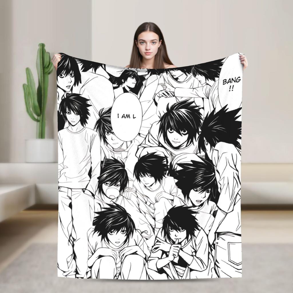 Light Yagami Misa Amane Flannel Blanket Winter Death-Notes Warm Soft Throw Blanket for Children Couch Chair Bedspread Sofa Bed
