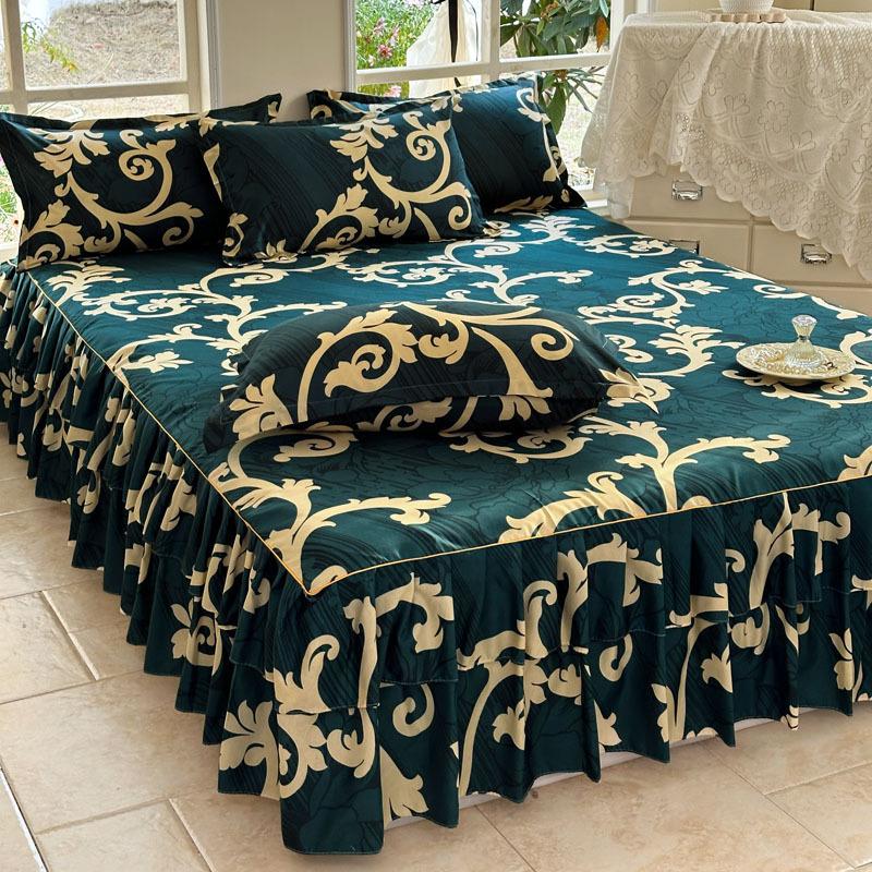 23 barev Matná protiskluzová sukně od postele Jednolůžková jednolůžková sukně s manželskou postelí velikosti Queen s manželskou postelí velikosti Queen Sukně s matrací Ochranné pouzdro/přikrývka Sukně se 2 povlaky na polštář