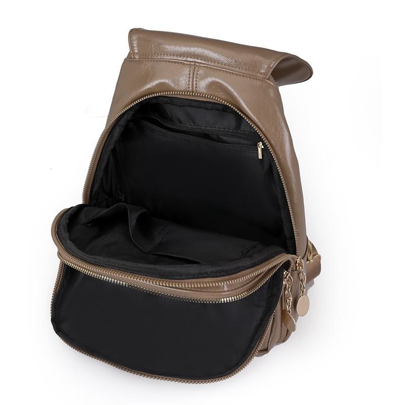 Plecak Wielofunkcyjny Colorblock Damski Mały Plecak z Zamkiem