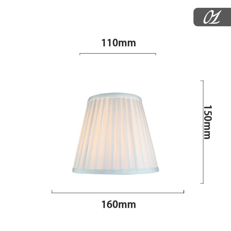 Round Lampshade Fabric Pleated E27 Table Lamp Shade Bedside Floor Lampshade Home Office Desk Decor Lighting Accessories