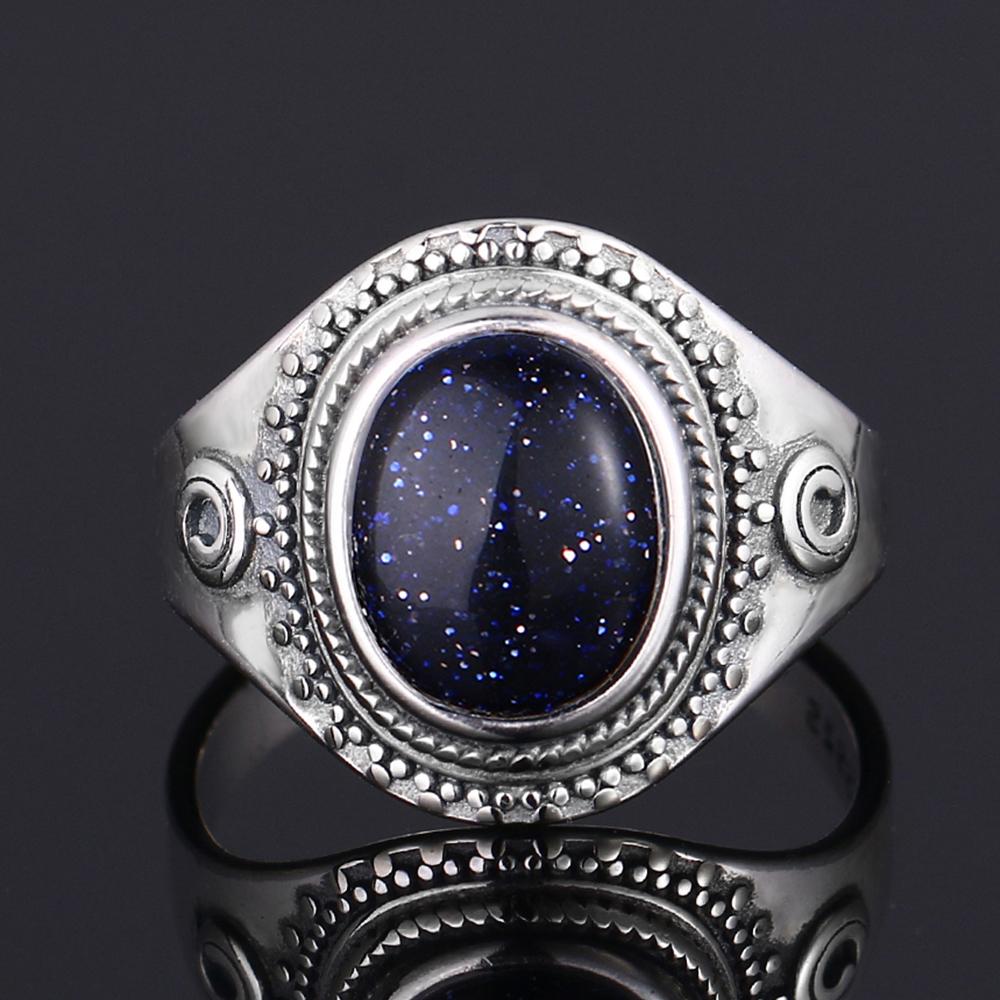 CopperRing Big Oval 8*10MM Natural Moonstone Turquoise Lapis Tiger Eye Rings for Women Gifts Fine Jewelry