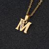 26-Letter Korean Style English Alphabet Pendant Necklace for Women and Besties