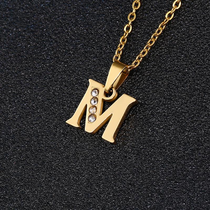 26-Letter Korean Style English Alphabet Pendant Necklace for Women and Besties