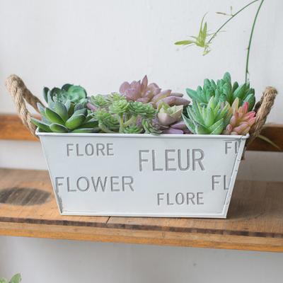 Coș pătrat de flori Fier anti-alunecare Suprafață netedă Suport pentru plante Bar Decor