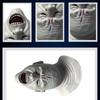 Fruktansvärd Halloween upp och ner Spökmask Skrämmande Grimas Latexmask Realistisk Helhuvud Maskerad Festmask Cosplay Kostym