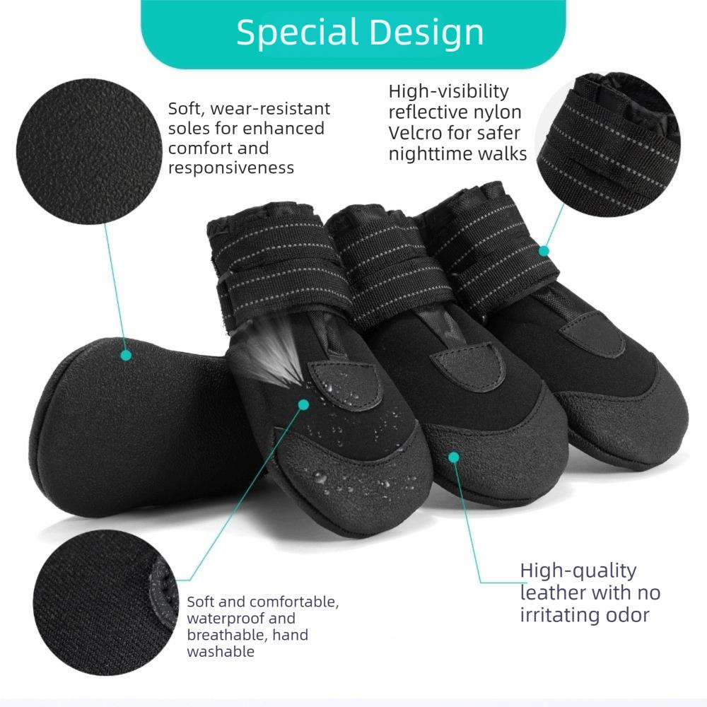 Comfortable Anti-Slip Dog Shoes Adjustable Dog Paw Protector Soft Sole Dog Socks Boots  Outdoor
