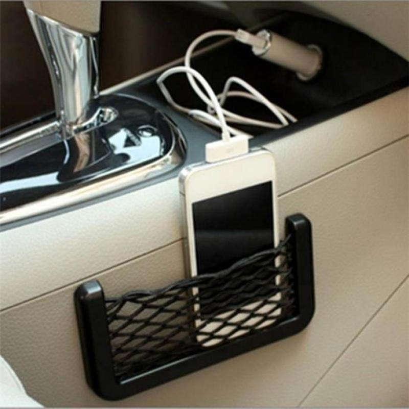 Universal Net Car Seat Side Storage Bag Adhesive Box Auto Accessories Pouch