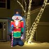Nutcracker Inflatable Outdoor 8ft Waterproof LED Lights Decor Christmas Yard Inflatables For Family Friends Indoor Party Holiday