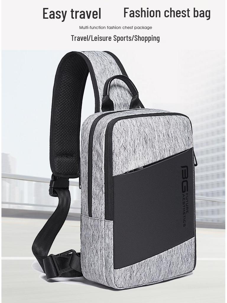 2019 Men's Tech USB Shoulder Bag: Versatile Fashion for Outdoor Sports & Business