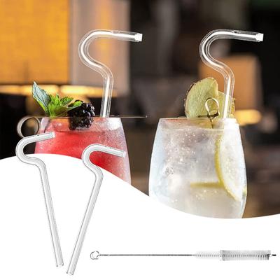 Canudo antirrugas, plugue removível confiável, copo de suco de coquetel transparente, acessórios para bar