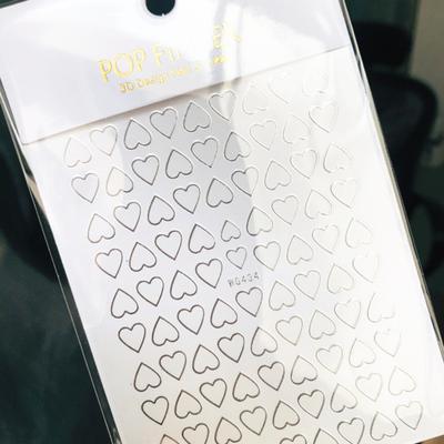 Nail Sticker Self Adhesive Vivid Color Eye-catching Love Hearts Pattern Nail Decals Manicures Tip Decor Beauty