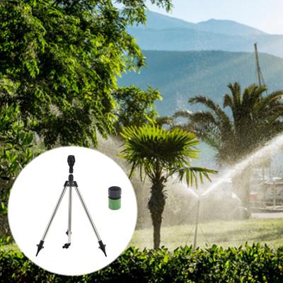 Rotating Tripod Sprinkler Automatic 360 Degree Rotation Height Adjustable Bi-directional Water Spray Fine Splash Telescoping Tripod Sprinkler Garden