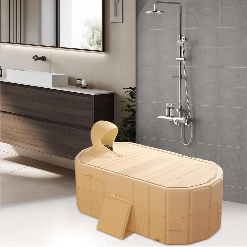 Portable Bathtub Adult Large Capacity Folding Bathtub Portable Soaking Tub Bathroom SPA Tub Reusable Soaking Bathing Tub