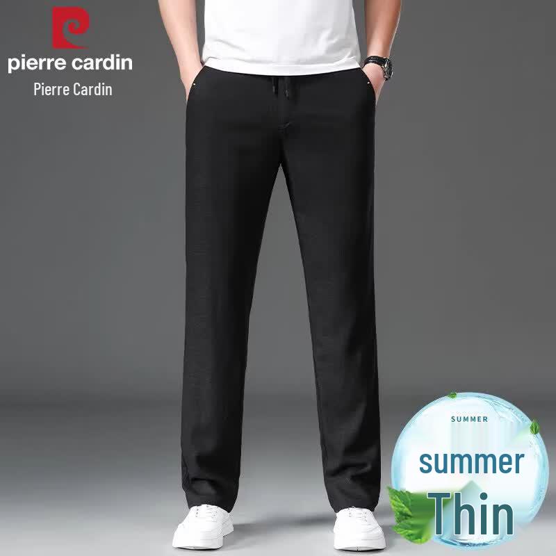 Pierre Cardin Men's Summer Linen Blend Cool-Feel Straight Casual Pants