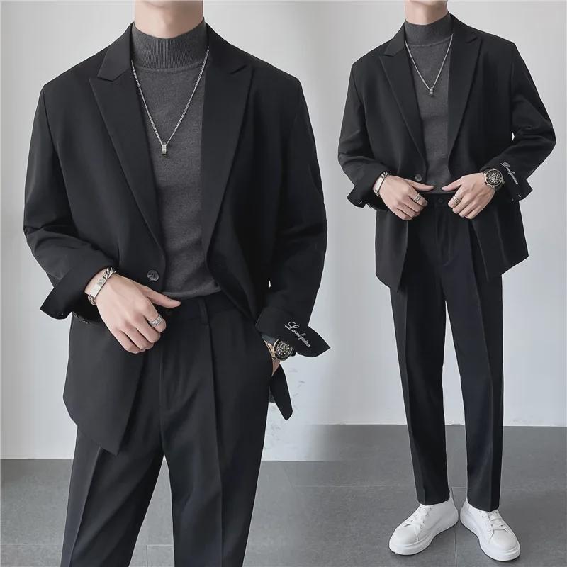 Summer 2024 Men's Fashion: Casual Loose-Fit Two-Piece Suits