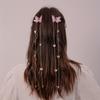 1 Pair Elegant Y2K Butterfly Chain Tassel Hair Clips Alloy Oblong Bow Hairpins with Color Matching Sweet Girl Heart Hair Accessories