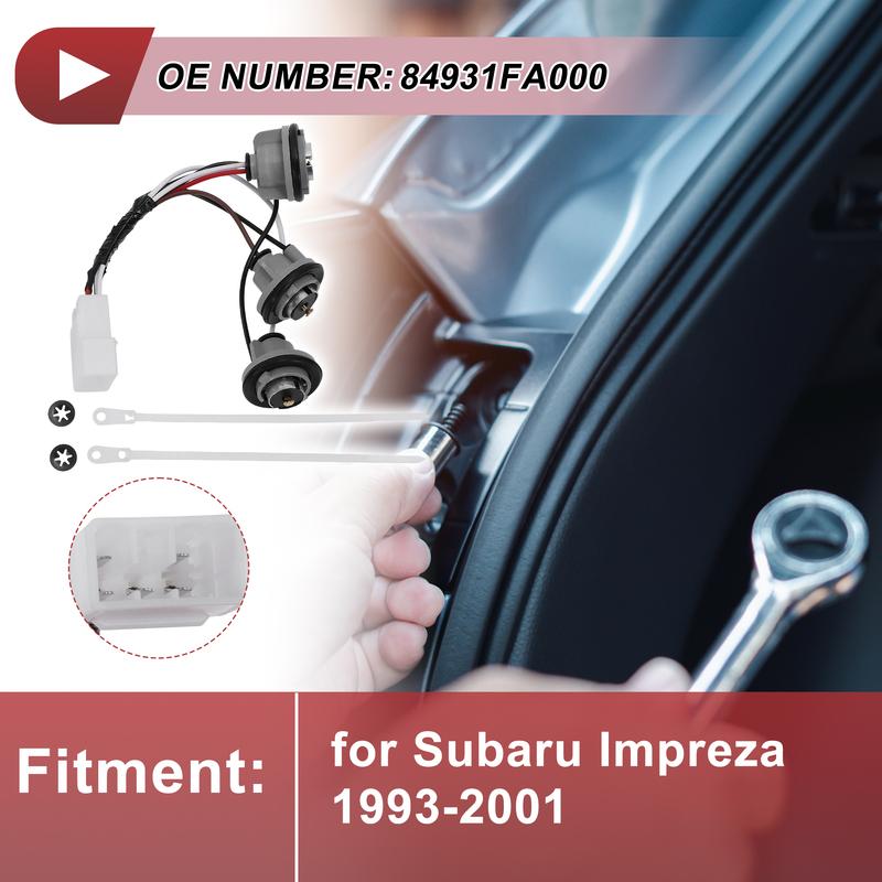 X Autohaux Tail Light Socket Wiring for Subaru Impreza 1993-2001 No.84931FA000 Bulb Pigtail