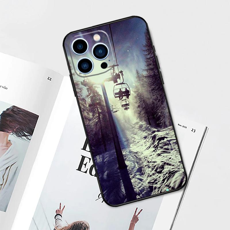 Skiing Snow Snowboard Ski Case For iPhone 17 Pro Max 14 13 12 11 15 16 Pro Max mini 15 Plus 16e 17 Air Phone Cover
