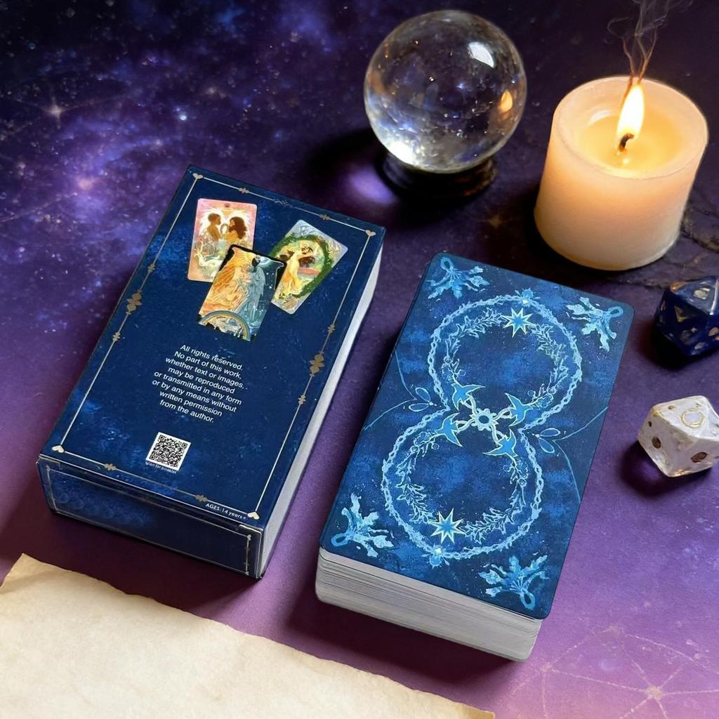 Tarot Cards Retro Deep Connection Fortune Telling Toys 86-Piece Decision Making Tarot Deck for Men Women Friends Travel Home