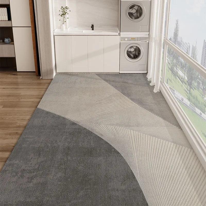 Balkon Wasserdichte Teppich PVC Leder Anti-Rutsch Bodenmatte Große Größe Minimalistischer Stil Heimdekoration Teppich Küchenteppiche