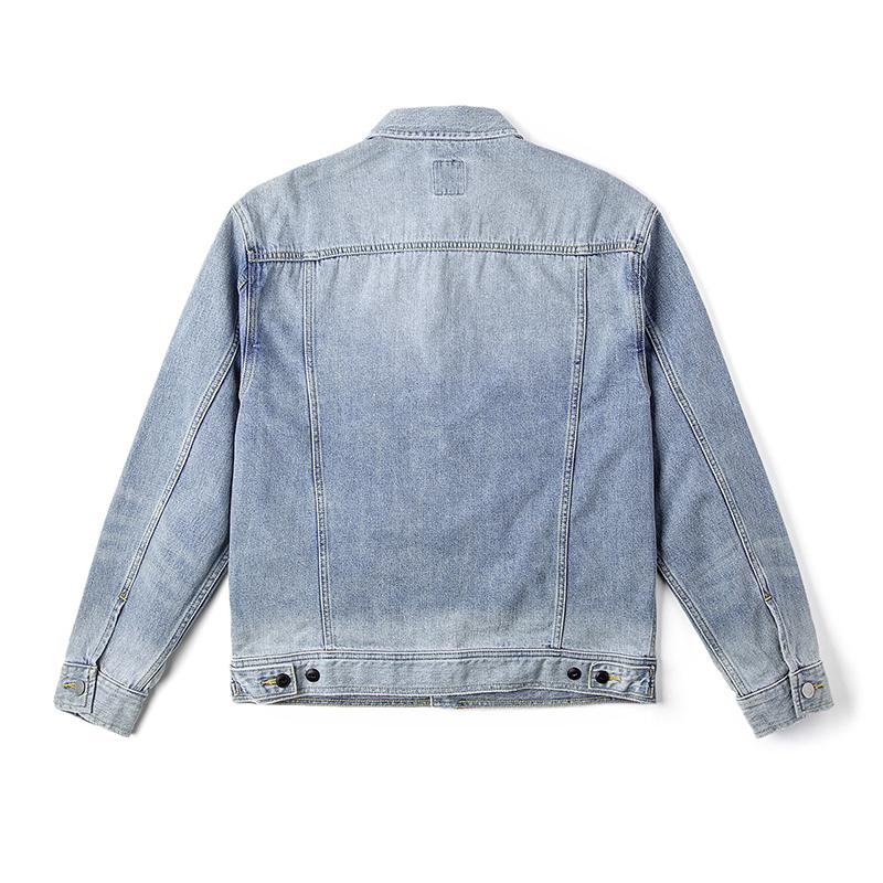 Lee Comfortable Vintage Wash Lapel Denim Jacket Men jackets Light-Blue LMT0090985PN00FA06930