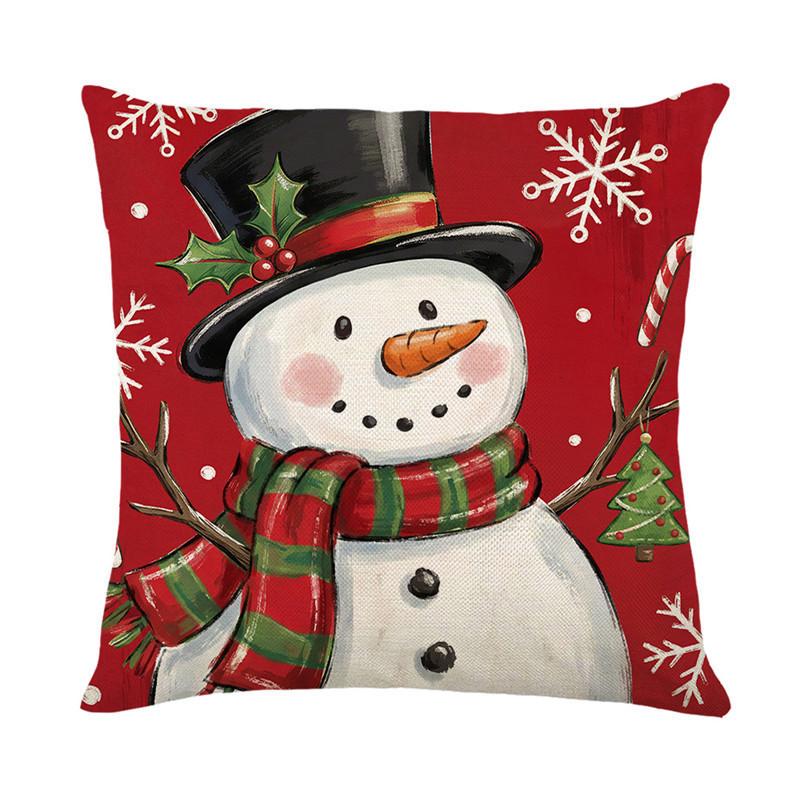 Christmas pillow cover digital printing cushion Christmas theme sofa pillow