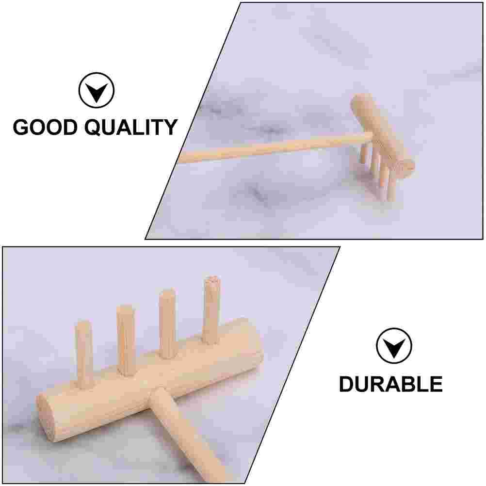 10 Pezzi Accessori Tavolo di Sabbia Strumenti per Gioielli Giocattoli da Esterno Mini Rastrello per Sabbiera Giardino Zen da Tavolo in Bambù in Stile Giapponese