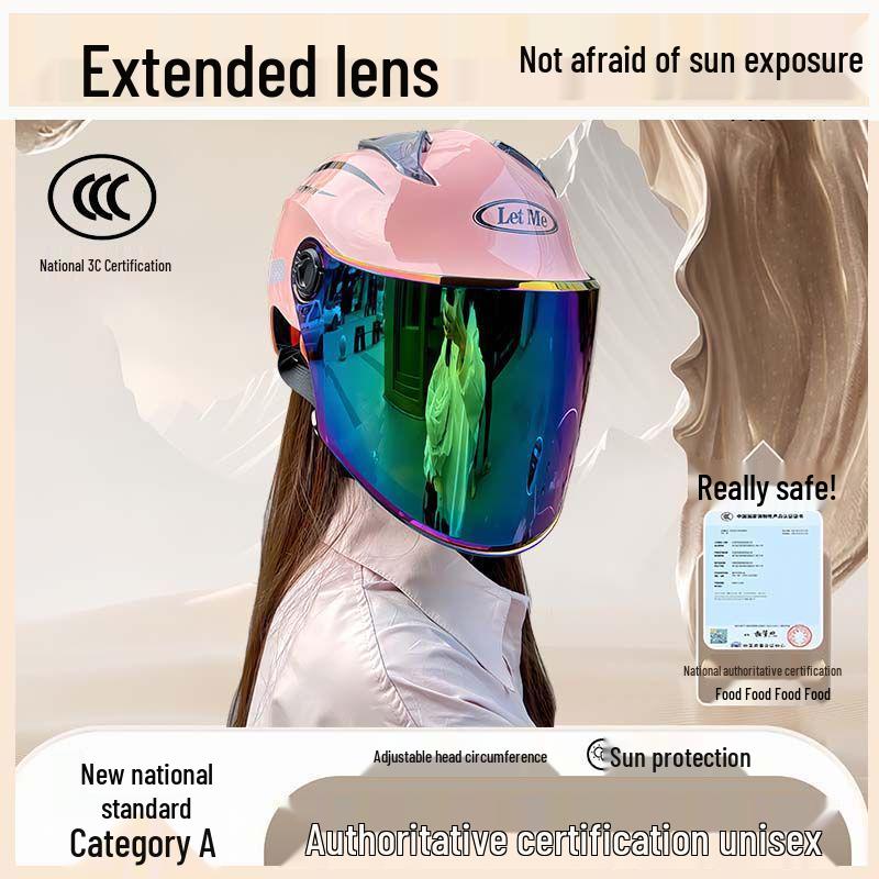 3C Certified Summer Motorcycle Helmet with UV Protection for Men & Women