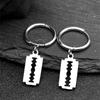 Hip Hop Razor Blade Dangle Earrings For Women Men Stainless Steel Silver Color Male Man Pendant Drop Earring Jewelry Gifts