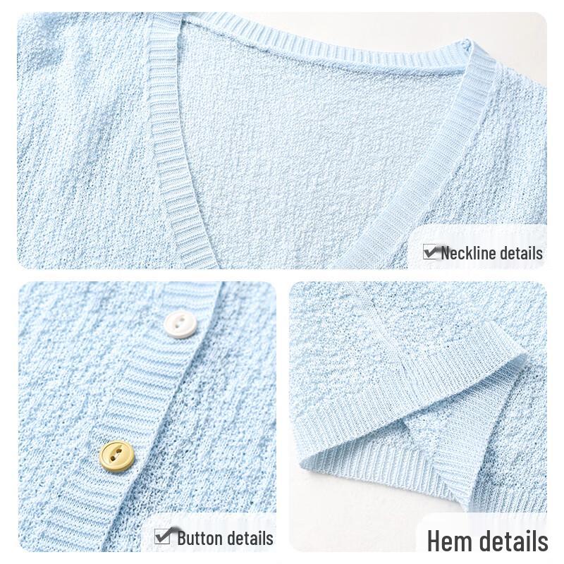 Women's V-Neck Thin Knit Short Sleeve Top