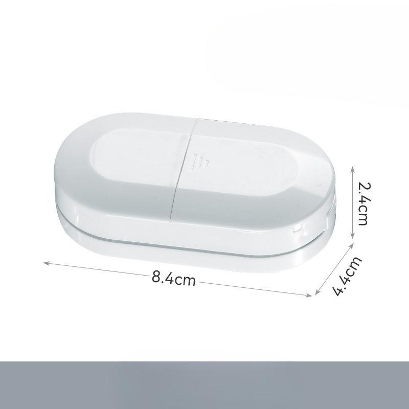 

Travel Portable Medicine Storage Box, One-week Tablet Moisture-proof Storage Box, One-minute Two-part Pill Cutter белый