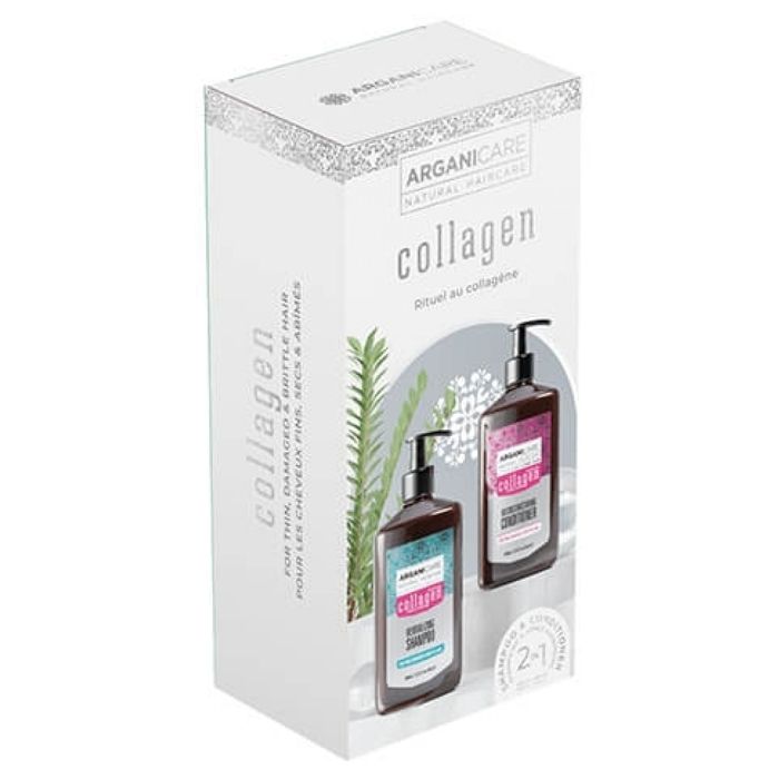 Arganicare Coffret Duo Revitalisierend & Volumen Boost Kollagen