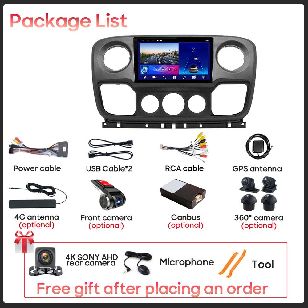 For Renault Master Nissan NV400 Opel Movano 2010 - 2021 Android Car Stereo Multimedia Radio Player GPS Carplay Android Auto