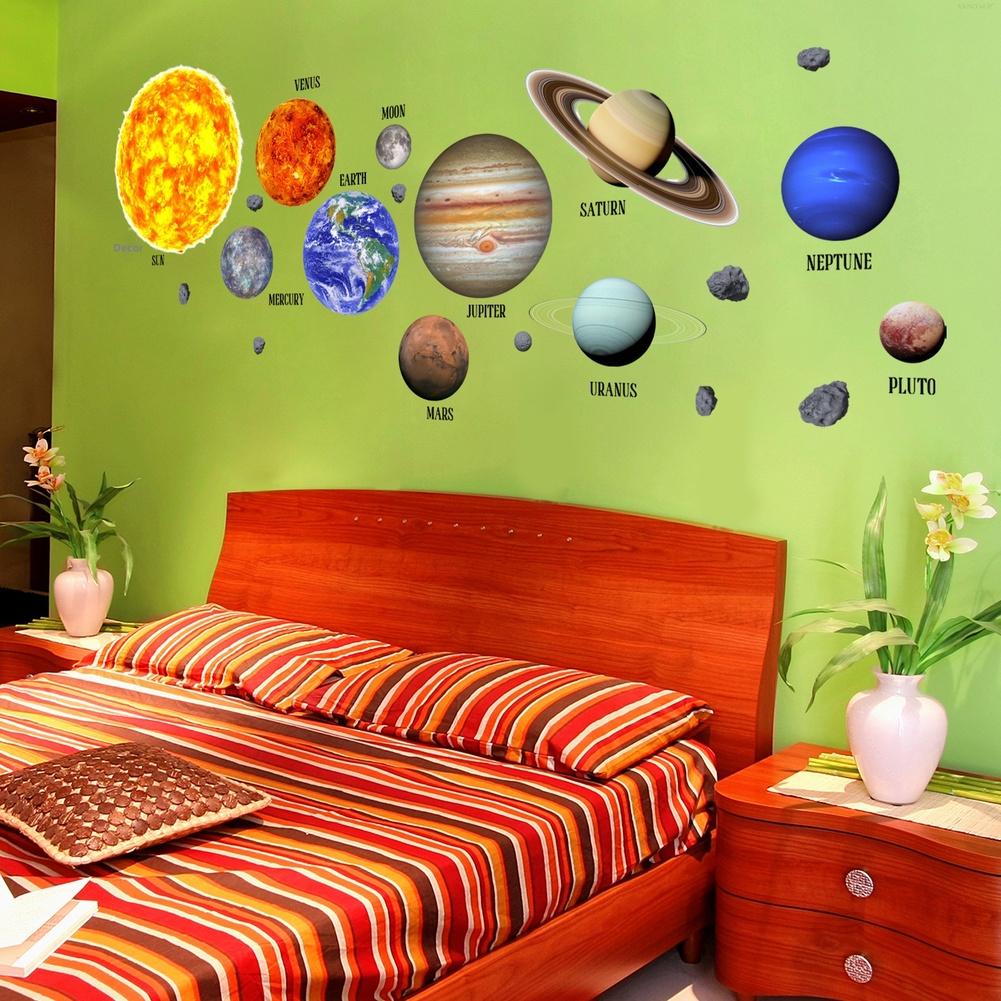 Solar System Decals Planet Wall Decals PVC Material