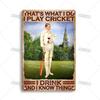 Mfoever Tin Sign Artisian SPORT Metal Sign Tennis Tin Poster Decorative Plate Badminton Cricket Pickleball Plaque Wall Decor Garage Bar Pub Club