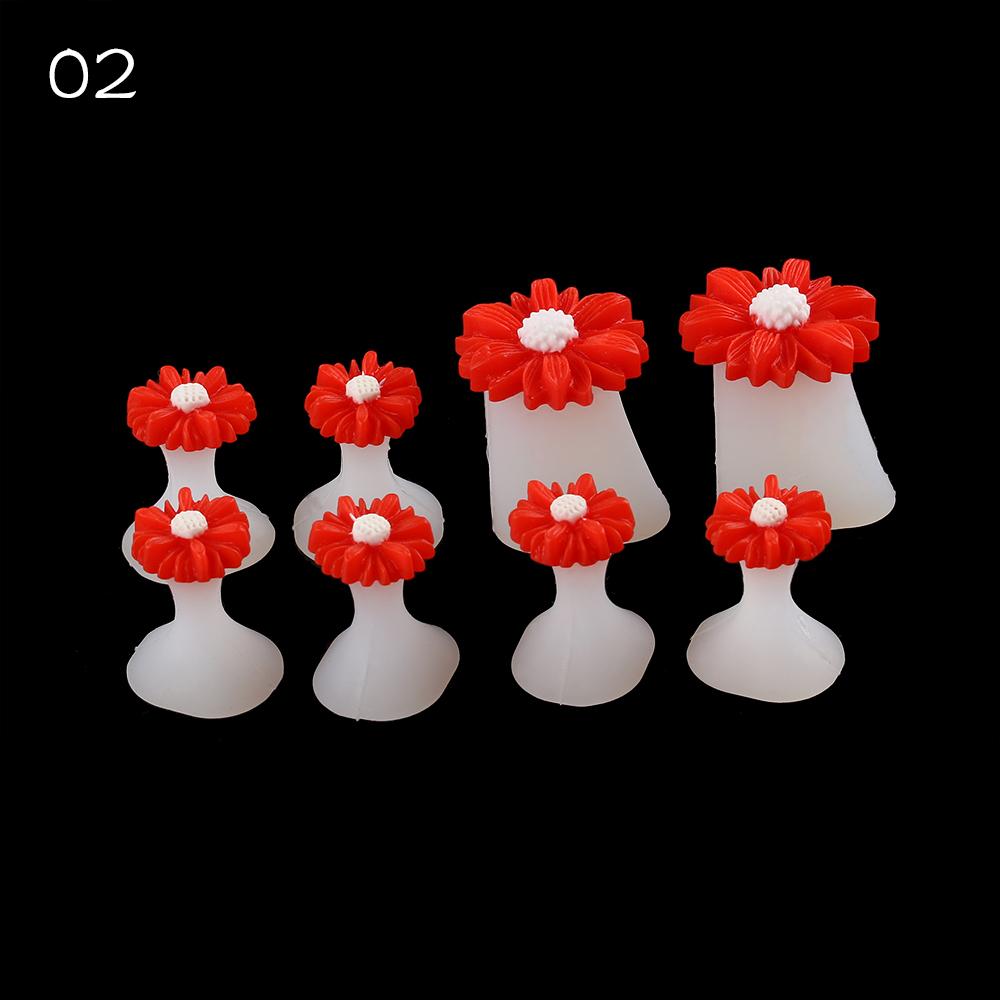 Silicone Toe Separator Pedicure Flower Waterdrop Crystal Diamond Pearl Separator Toe Corrector Foot Care Tools DIY Nail Art