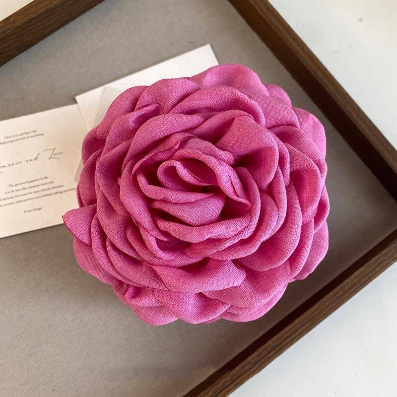 

Элегантная хлопковая ткань Роза Вер Заколки-крабы для женщин Корейская заколка-акула Головной убор Заколки для волос для девочек Модные аксессуары для волос