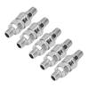 5 Sets Air Coupler Nickel Plated Stainless Steel Pneumatic Quick Connect Fittings and Plug Kit(14