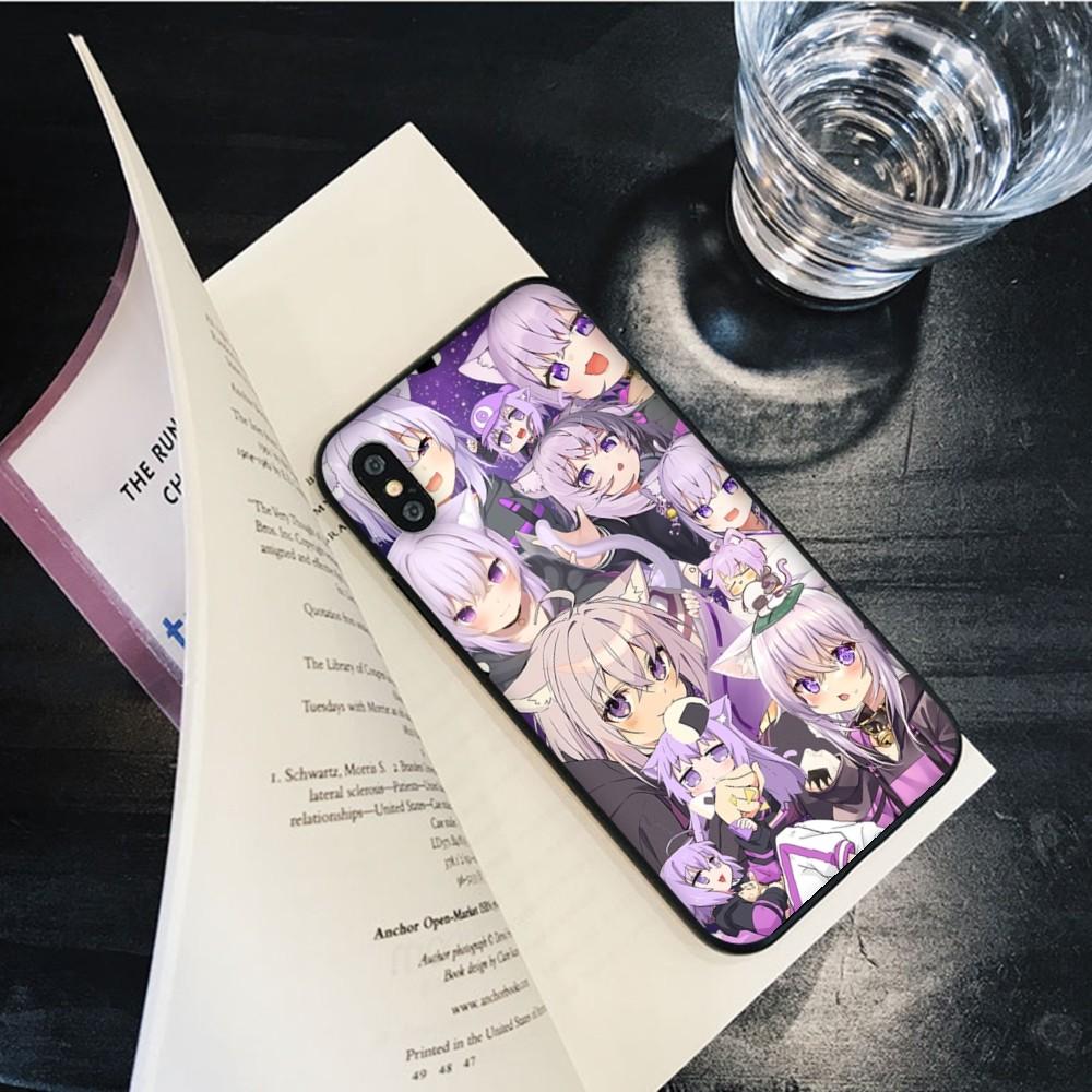 Kawaii Nekomata Okayu Phone Case for iPhone 15 8 7 6 6S Plus X SE 2020 XR XS 14 11 12 13 Mini Pro Max Mobile Case