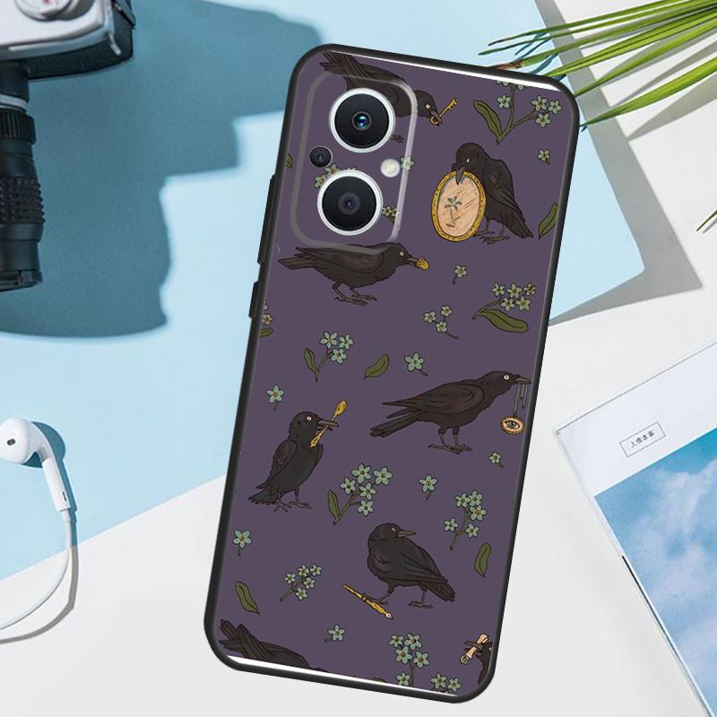 The Raven Halloween Cover For OPPO Reno 12F 11F 13F 14F 8T 7 8 Lite 10 11 12 13 14 OPPO Find X9 X8 X6 X5 Pro Case