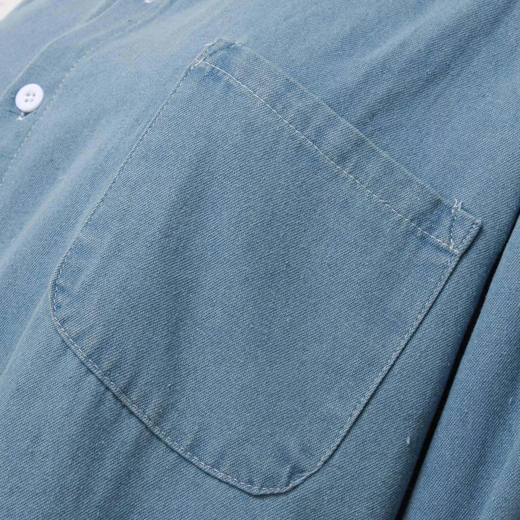 Women Denim Shirts Button Down Blouse Long Sleeve V Neck Casual Tops Comfy Long Shirt for Women