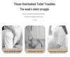 Portable Foldable Commode Chair: Non-Slip, High Load Capacity for Elderly and Pregnant Women