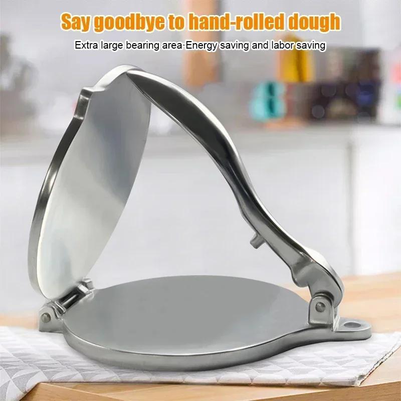 6,3 Zoll Manuelle Tortilla-Presse Aluminiumlegierung Mais-Tortilla-Hersteller Hausgemachter Pfannkuchen-Presse Küchenwerkzeug für DIY Mexikanisches Essen