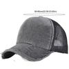 Washed Cotton Baseball Cap Adjustable Mesh Trucker Hat Retro Net Fishing Cap  For Man Women