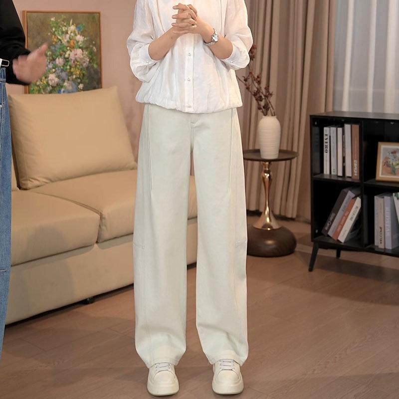 Versatile High-Waist Slimming Women s Jeans - Spring 2026 2XL грязно-белый