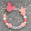 Baby Pacifier Clip Personalised Name Dummy Nipple Holder Chains Newborn Feeding Newborn Custom Pacifiers Clip Chew Teething Toys
