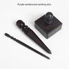 Ebony Wood Leather Edge Burnisher Tool Professional Round Leather Edge Burnisher Tool for Burnishing Leather Hand Making